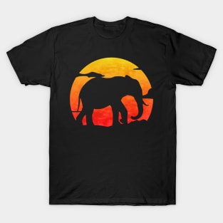 Elephant At Sunset T-Shirt